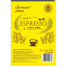 Gurmans Choice ESPRESSO In-Fi 140г кава розчинна з натуральною м\у