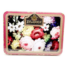 Zylanica tea ж/б Скринька квіткова чорний чай Рекое 100г ЧЕРВОНА