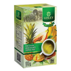 Lesley зелений 100г TROPICAL FRUIT Ceylon green tea Gp1 Тропічні фрукти зелений чай * 36шт