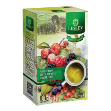 Lesley зелений 100г FOREST FRUIT Ceylon green tea Gp1 Лісові фрукти зелений чай * 36шт