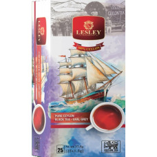 Lesley 1.5g * 25 TEA BAGS EARL GREY Ceylon Black tea Бергамот чорний чай*48шт