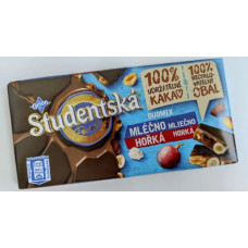 Studentska 180г chocolate чорний і молочний 16шт