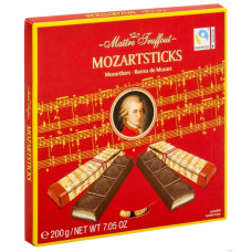 Цукерки Mozart STICKS темний шоколад марципан та фісташка 200г /25шт