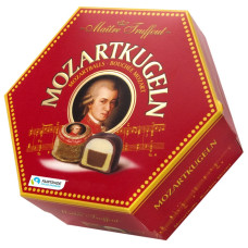 Цукерки Mozart Kugeln темний шоколад марципан та фісташка 300г