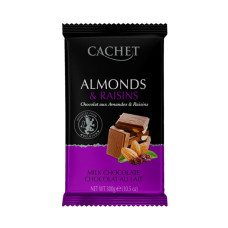 CACHET 300г milk chocolate ALMONDS & RAISINS 21647
