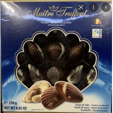 Цукерки Belgian Praline Maitre Truffout sea shells 250г blue