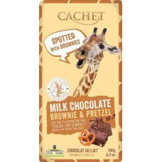 CACHET 180г milk chocolate brownie & pretzel 22119