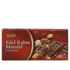 ШОКОЛАД Karina 1935 Edel Rahm Mandel молочний миндаль 200г (10шт)