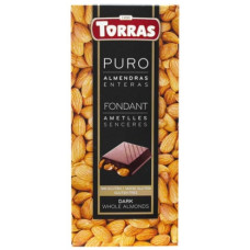 ШОКОЛАД Torras150г чорний з мигдалем (15шт)
