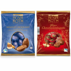 Цукерки Moser Roth Шоколадні Nuss Mandel /Knusper Nugat 150г / 48шт/ящ с745