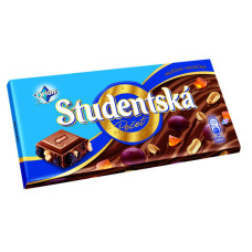 Studentska 180г chocolate молочний Ізюм горіх цукати