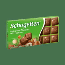 Chocolate Schogetten Alpine Milk with Haselnuts 100г